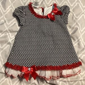 Bonnie baby dress red and white 18 month
